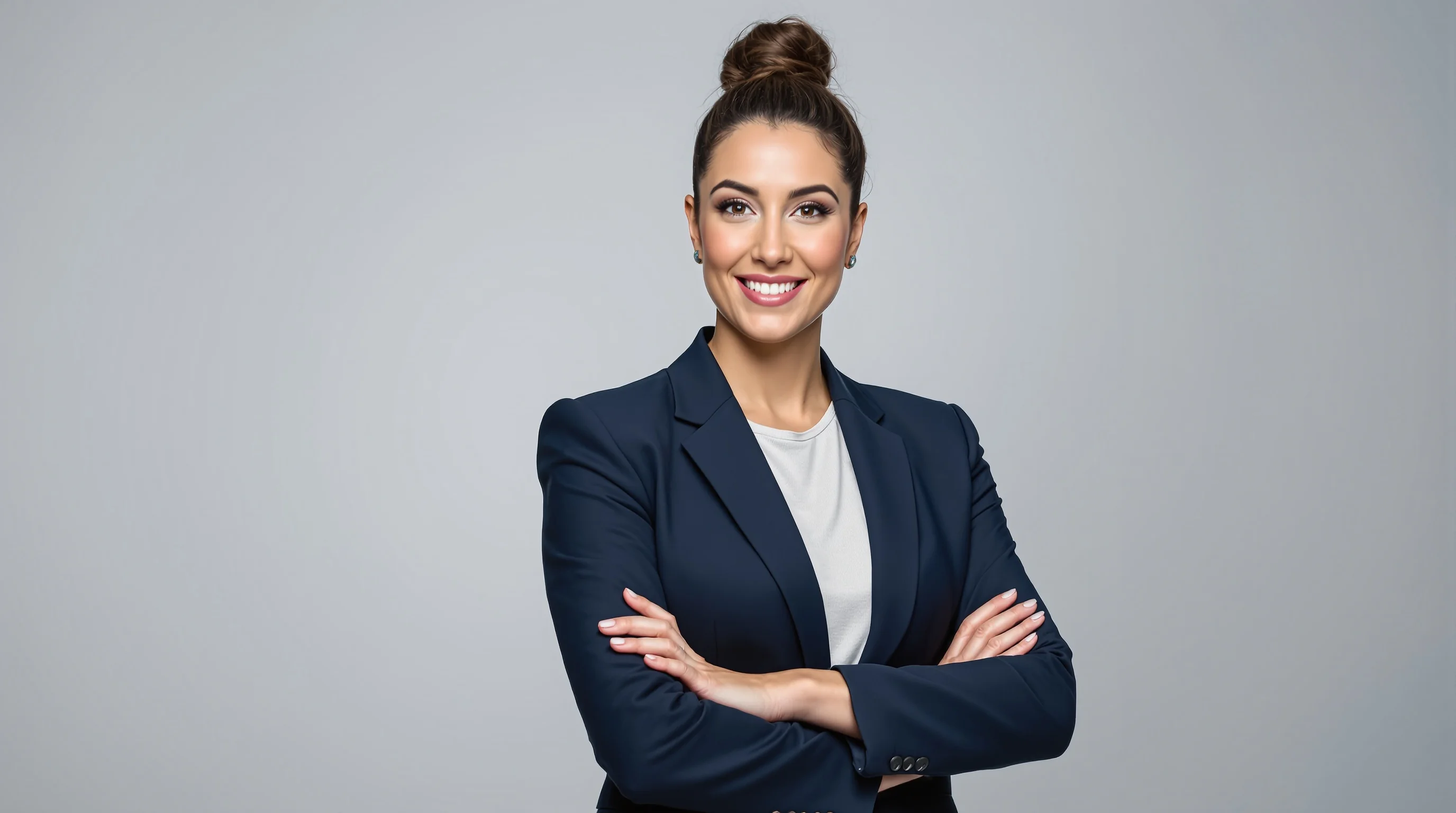 Gepflegte Kandidatin mit dezentem Business-Make-up