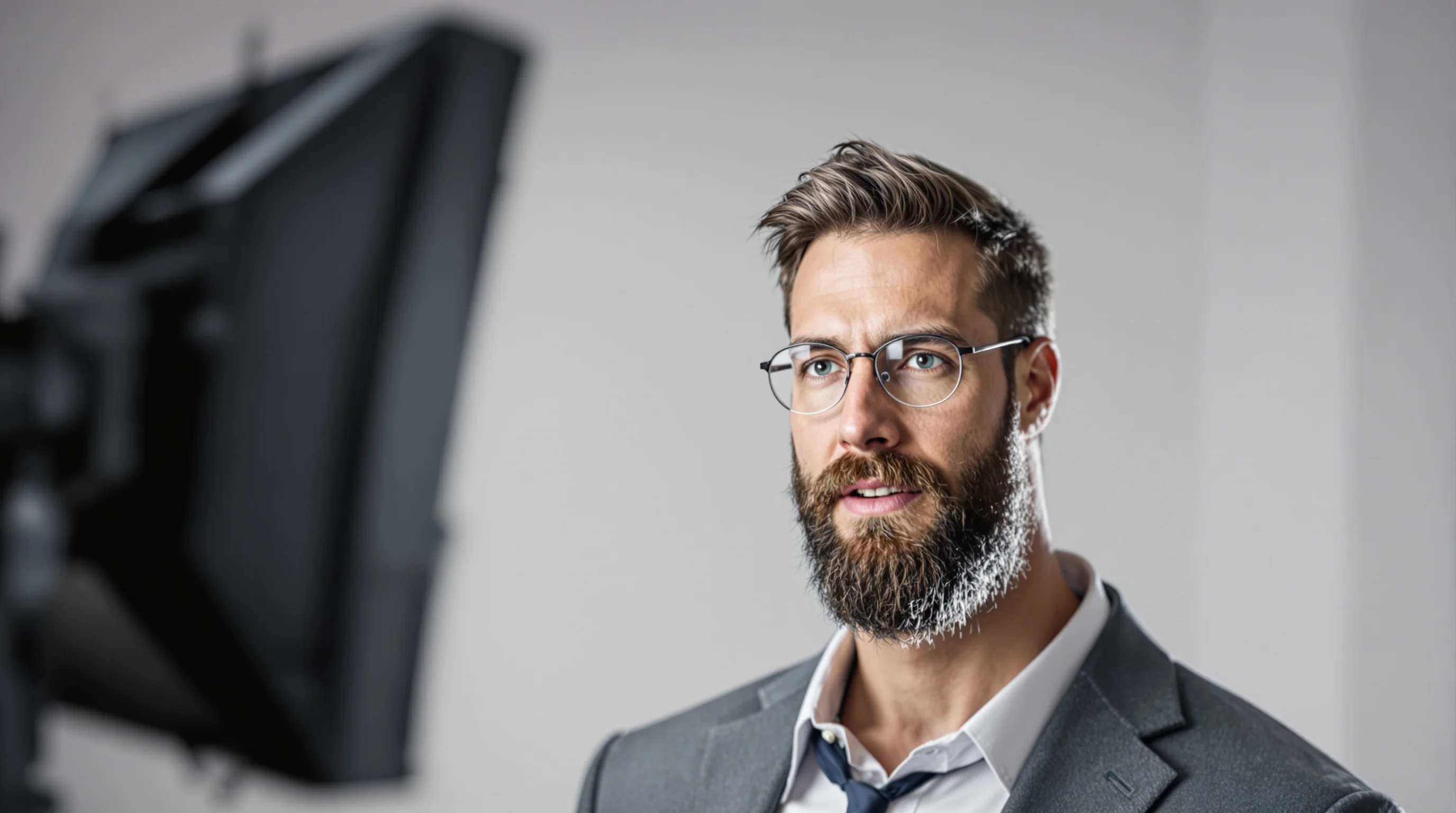 Pflegeutensilien: Trimmer, Bartöl, Kamm und Schere