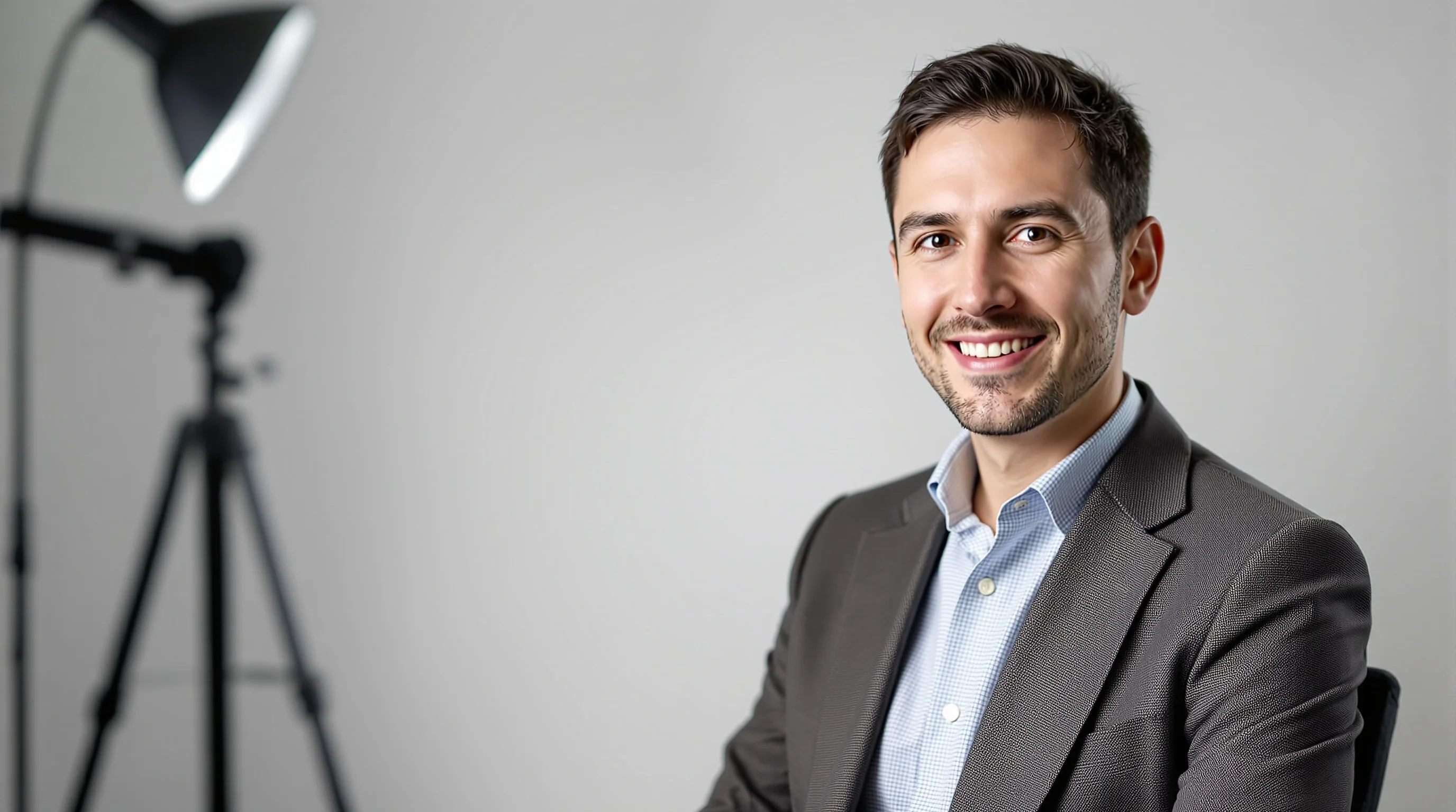 Vergleich: KI-generiertes Bewerbungsfoto neben klassischem Studioporträt