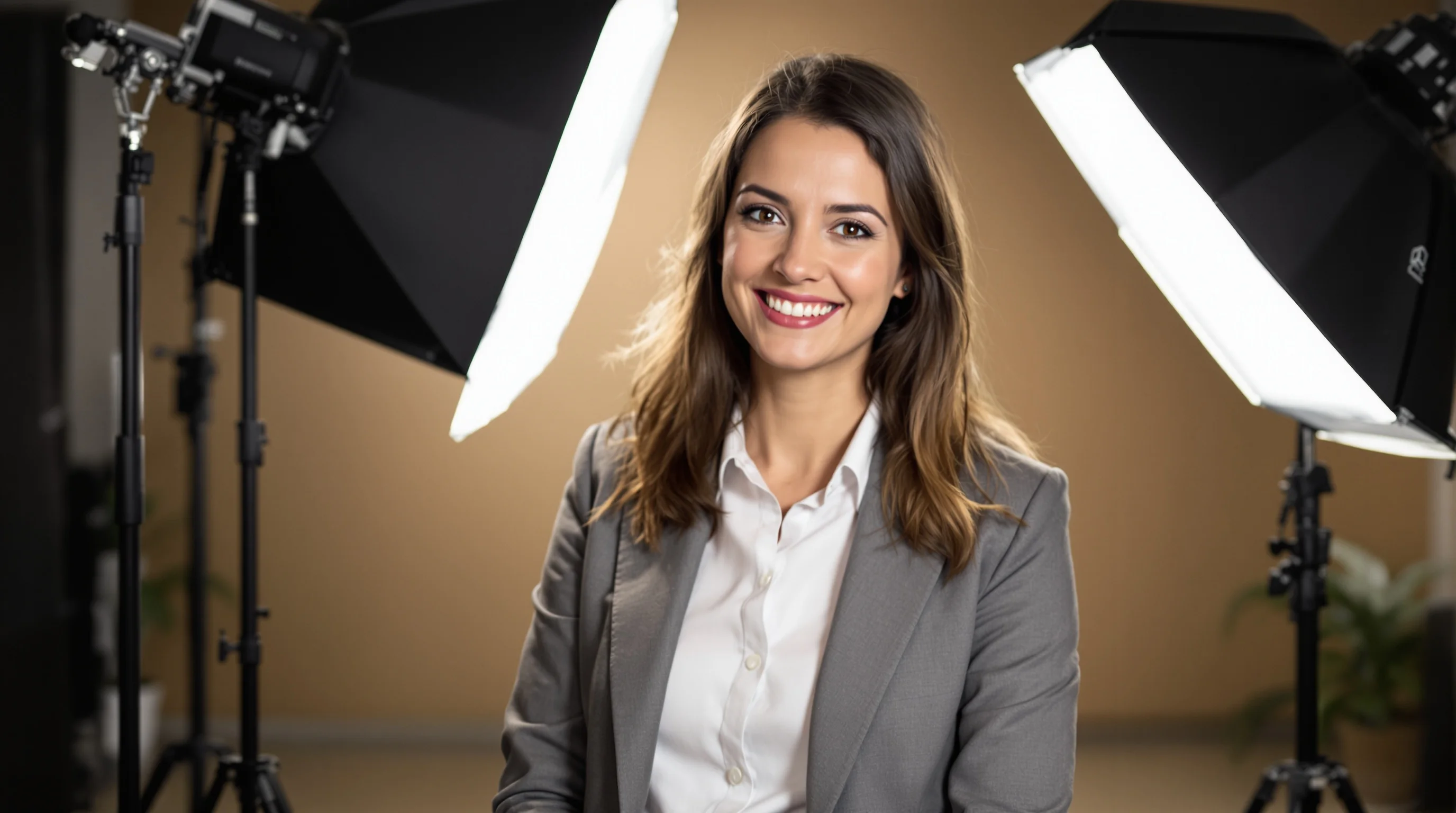 Vorher-Nachher Beispiel: Input-Handyfoto und fertiges KI-Bewerbungsbild