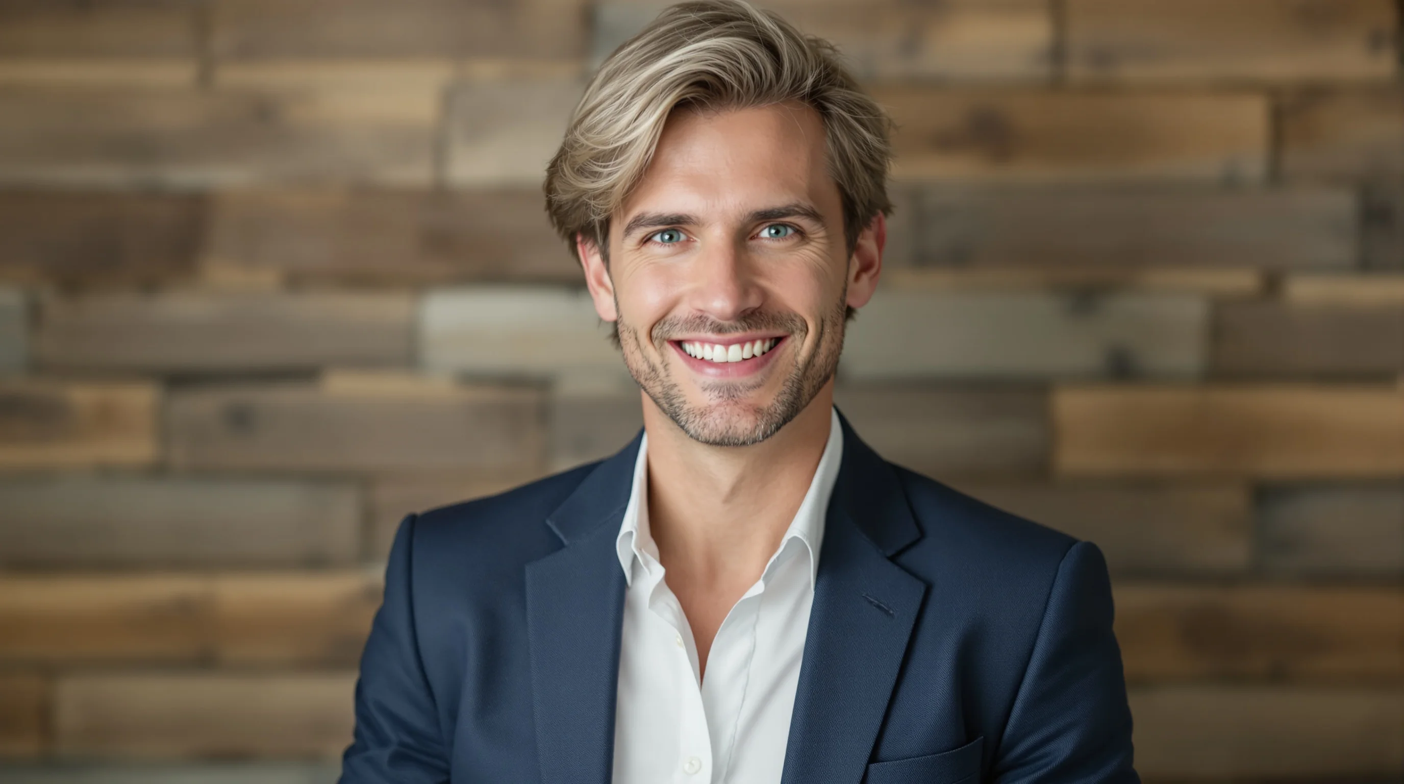 Beispiel: Neutraler Business-Look, dezentes Make-up und gepflegte Frisur