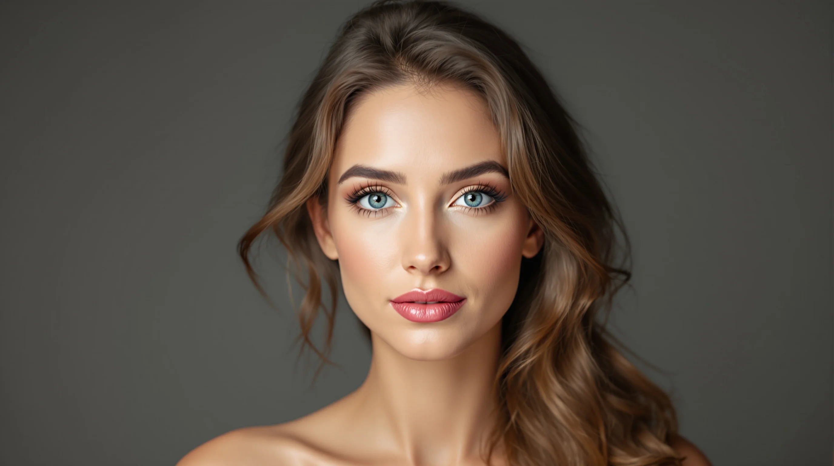 Porträt einer jungen Frau in Businesskleidung mit dezentem, natürlich wirkendem Make-up