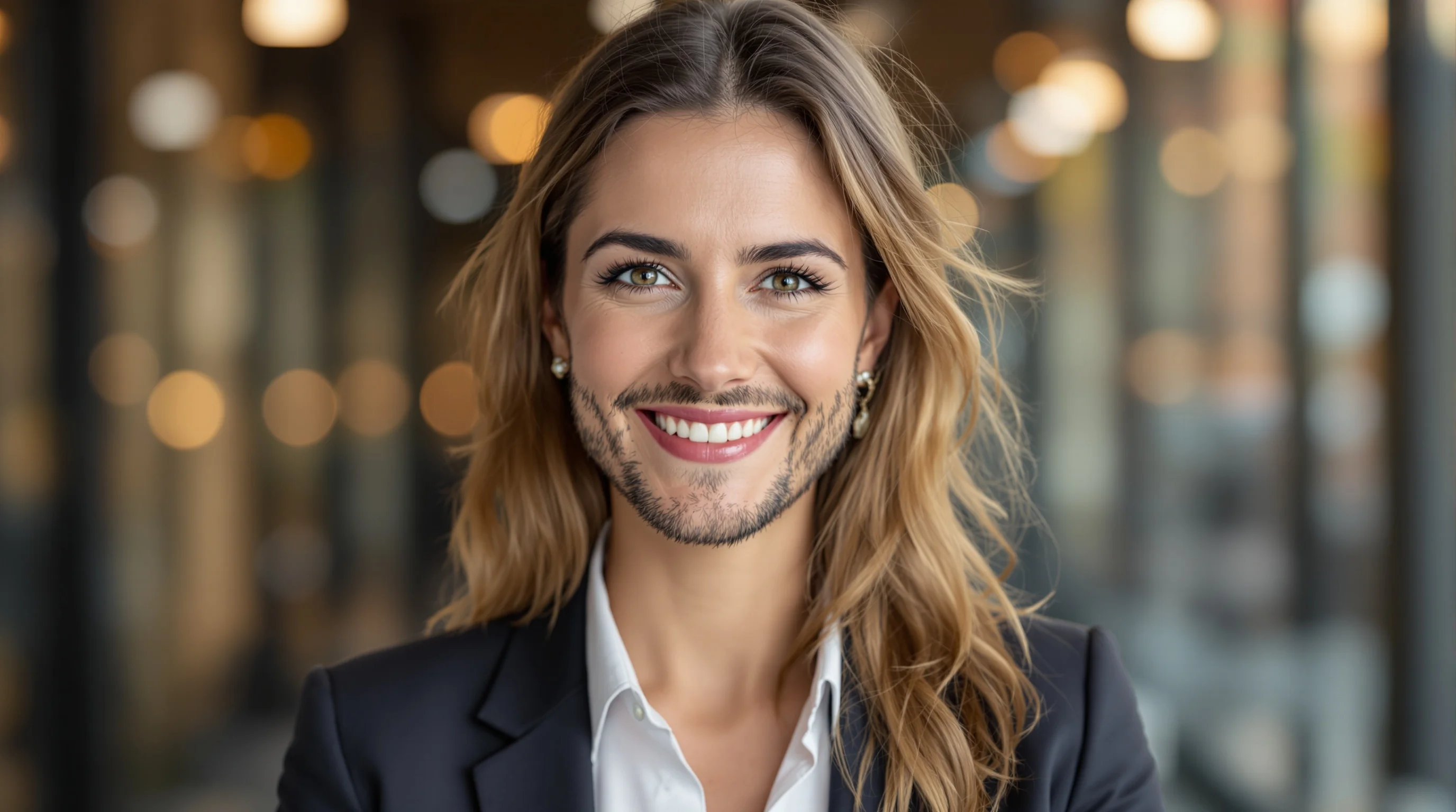 Person richtet Kamera und Licht für DIY Portrait ein