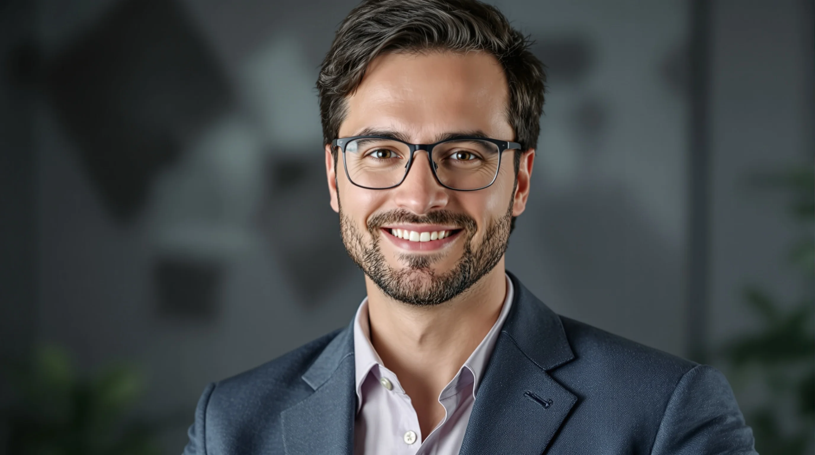 Studioaufnahme: Frau in Blazer mit neutralem Hintergrund, professionelle Beleuchtung