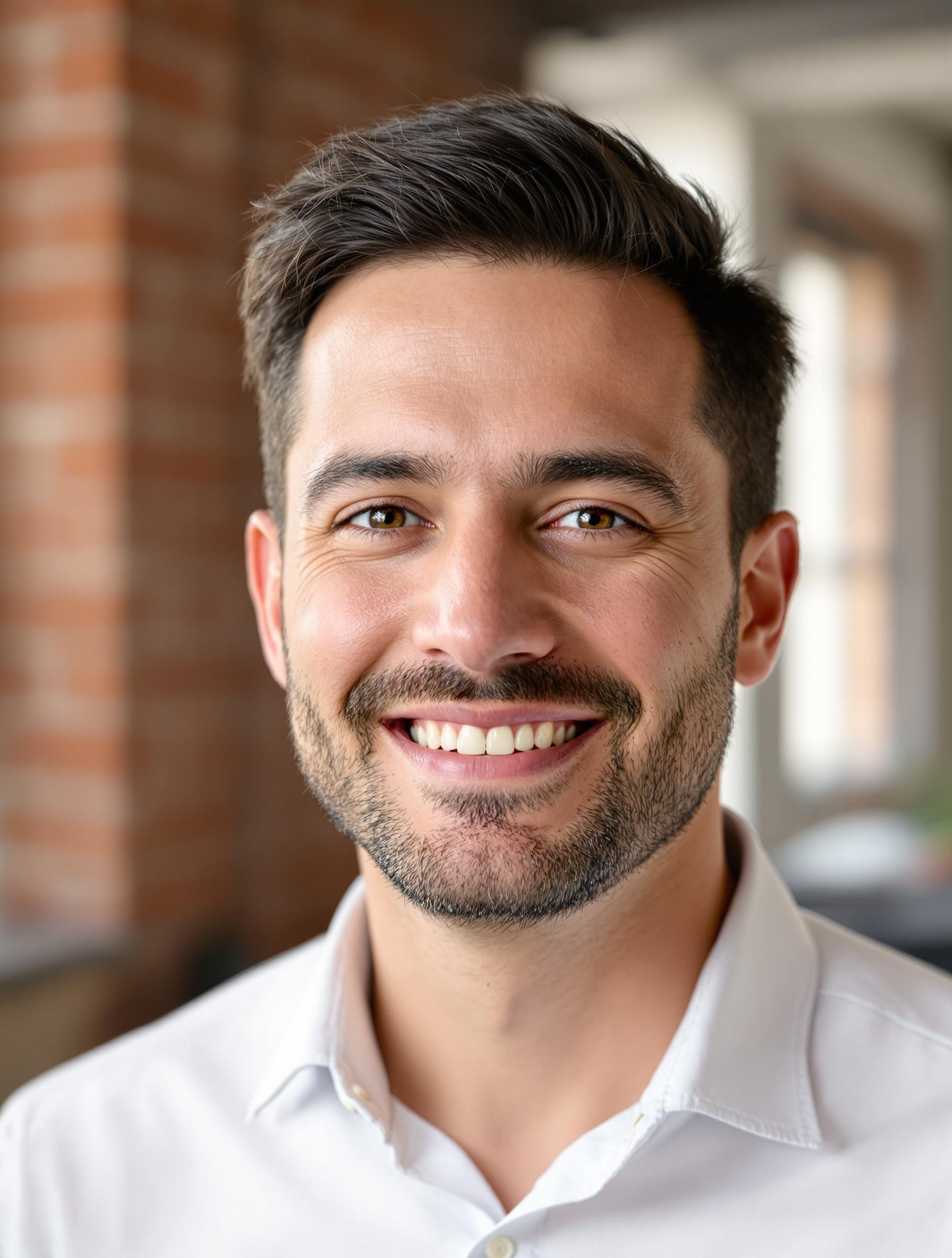 Bewerbungsfoto Student - Mann mit weißem Hemd
