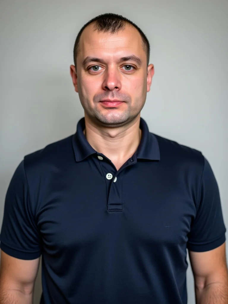 Dunkelblaues kurzärmliges Polo
