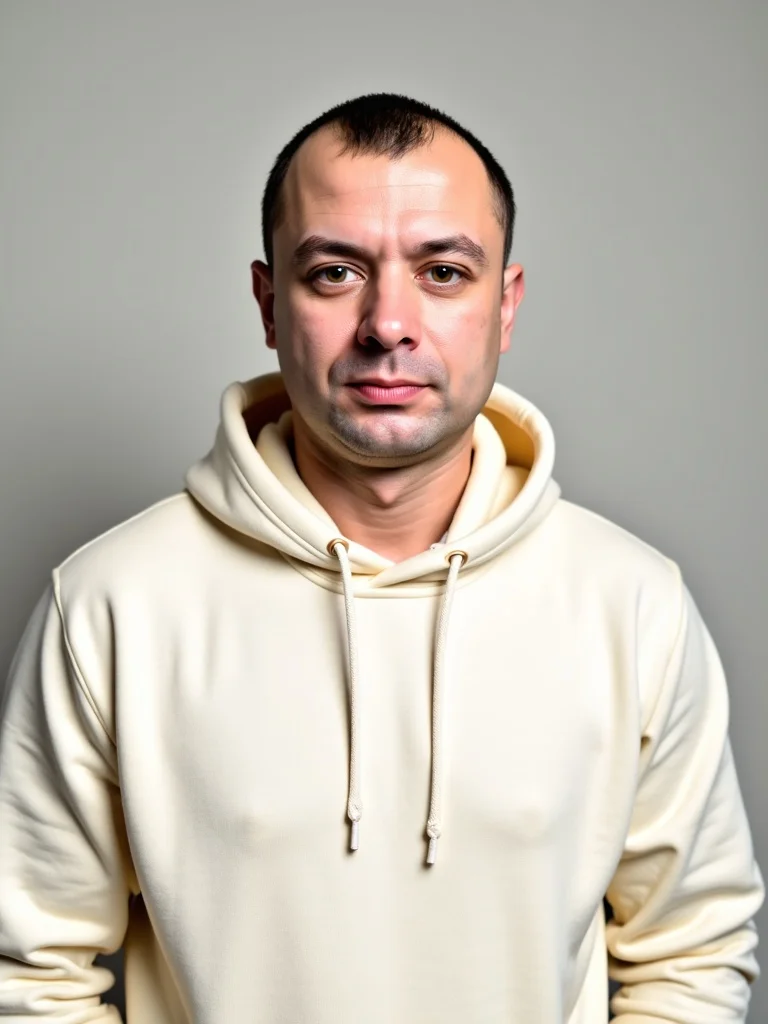 Hellcremefarbener Hoodie
