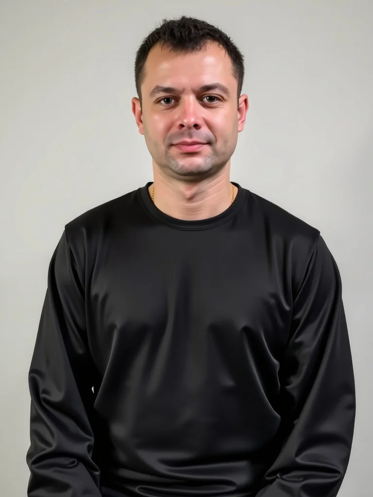 Schwarzes lockeres Oberteil mit Ballonärmeln